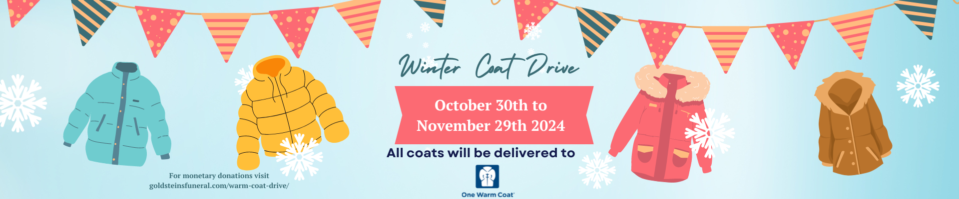 Coat Drive for One Warm Coat collecting gently worn or new coats and jacket